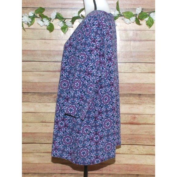 Catherines Blue and Purple Patterned Blouse - Picture 4 of 8